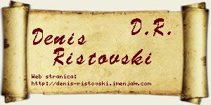 Denis Ristovski vizit kartica
